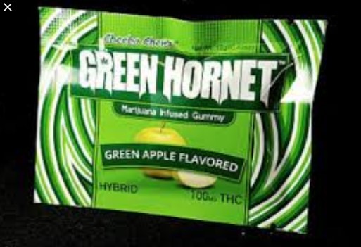 Green Hornet Gummies Fruit Punch Hybrid 100mg THC